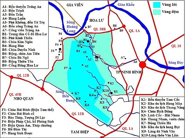 bản đồ du lịch tràng an